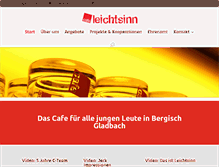 Tablet Screenshot of cafe-leichtsinn.de